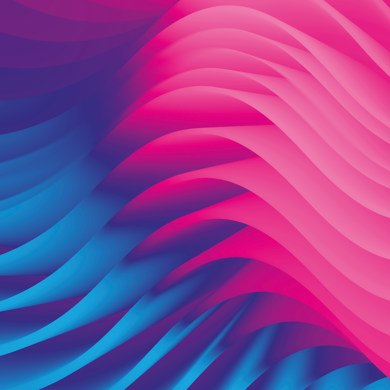 Abstract image of blue and pink wave lines