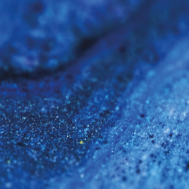 Close up of blue glitter