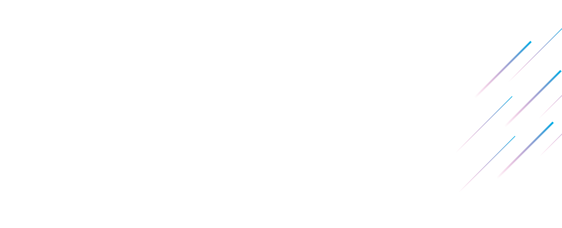 Blue and purple downward right dashes